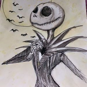 Nightmare Before Christmas watercolor painting